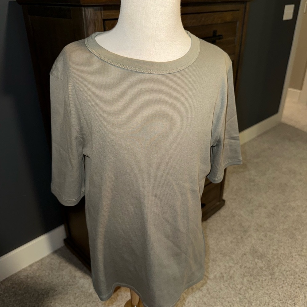 Madewell Olive Short Sleeve Tee - Picture 4 of 6